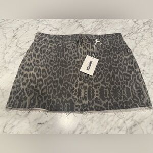 Disclosure Black Leopard Print Mini Skirt